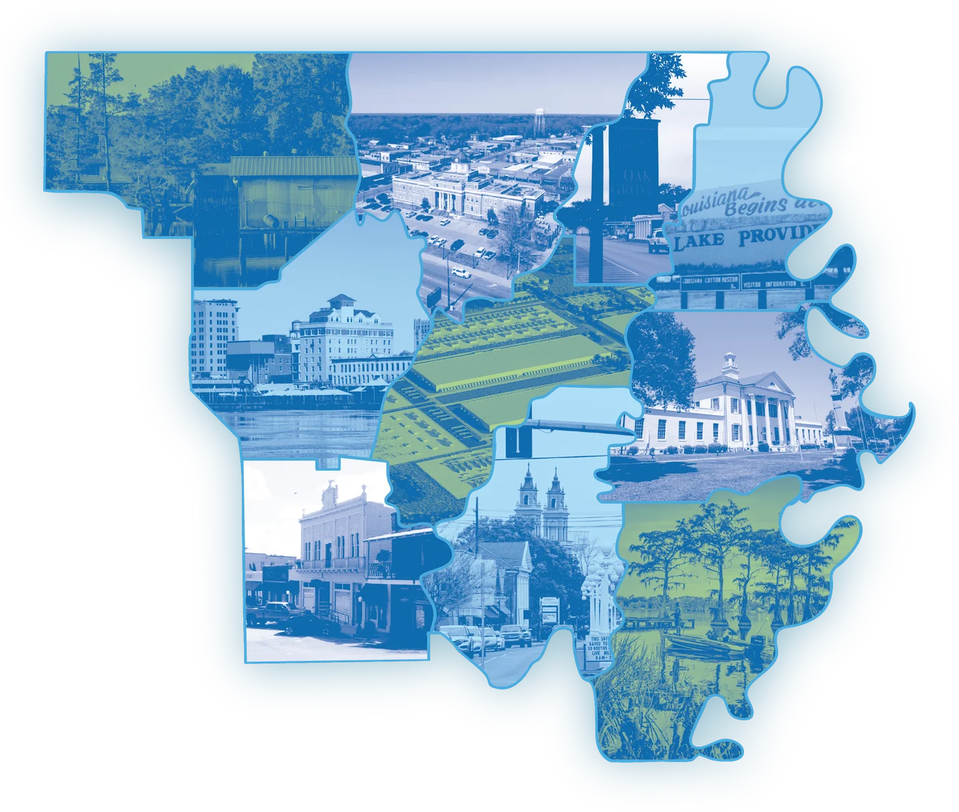 Northeast Louisiana — 10 parishes